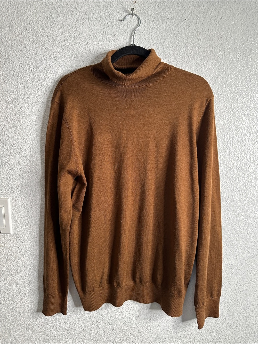 H&M' Marino wool blend Brown Turtleneck Sweater - Classic Casual size L new